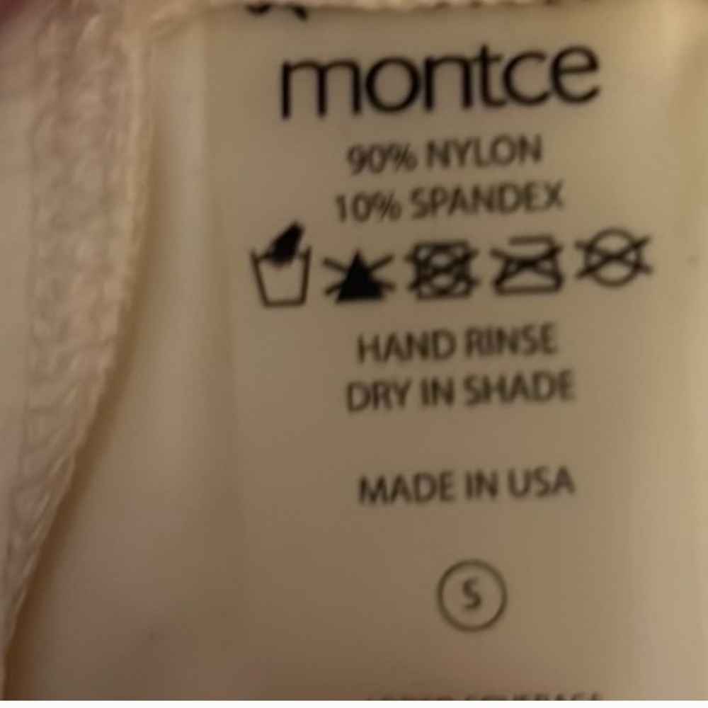 NWOT Montce Cream Ribbed Bikini Set - S - Picture 7 of 7